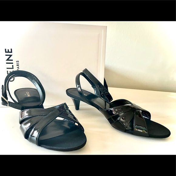 CELINE black strap Sandals